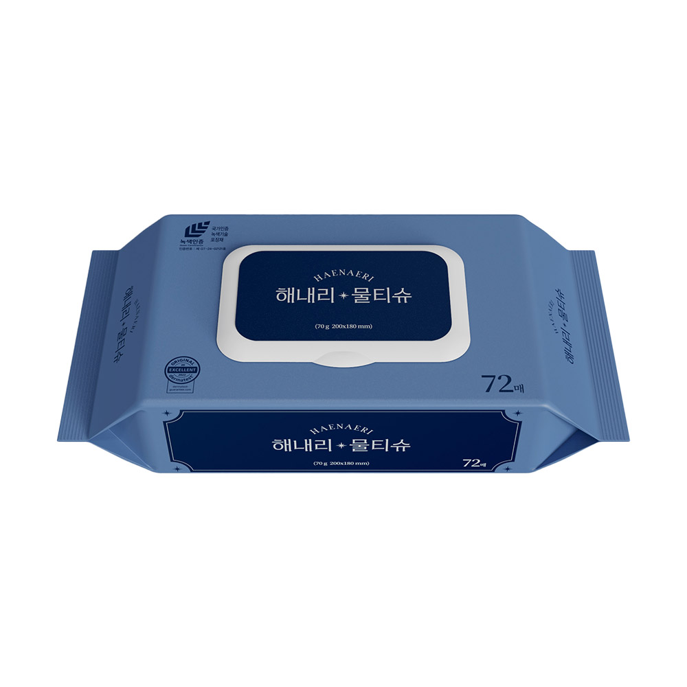 해내리 물티슈(캡형)(72매/10개입)